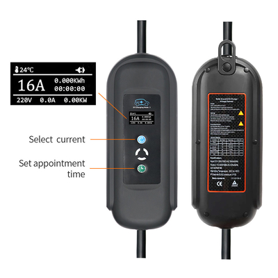 22KW AC  2.4 Screen Car EV Charger Electric Car Charging Port Home IEC62196
