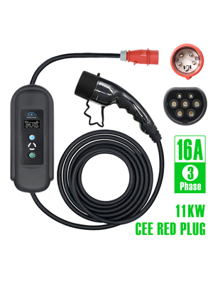 32A SAEJ1772 Fast Charging Electric Car Port At Home 3 Pin IP54