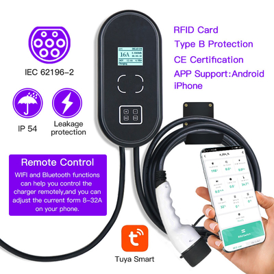 11KW 32A Ac Domestic Electric Charging Point OCPP 1.6 Ac Wall Box Charger