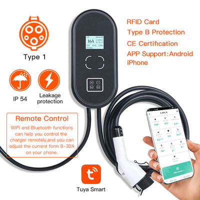 16A 250V Mobile Electric Car Charging Portable Chargers For Electric Cars LEC 62196